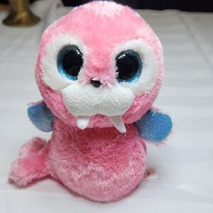 Ty Pink and White Plush Walrus Tusk